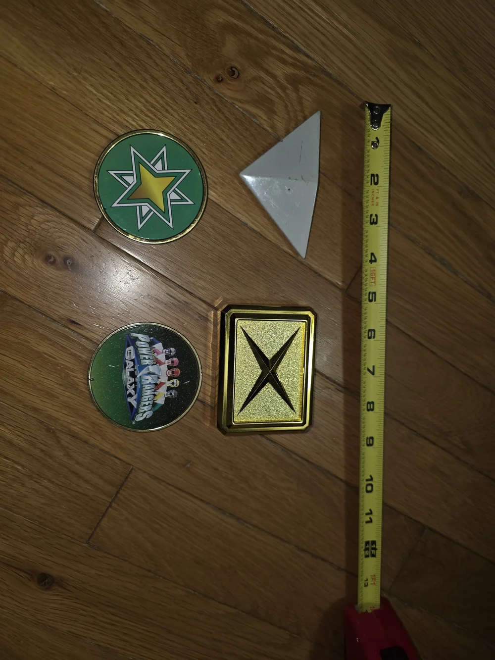 4pc Saban Power Rangers Lost Galaxy Green Belt Badge Buckles NO SEPARATING VINTA